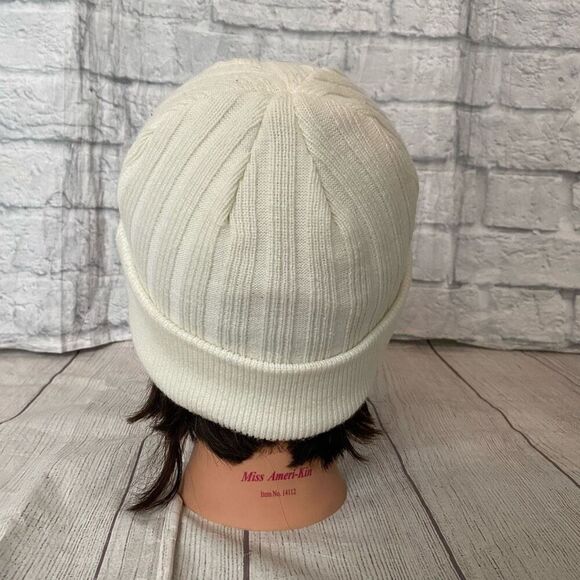 Bebe women OS Winter beanie and scarf white w/black writing - Picture 3 of 10